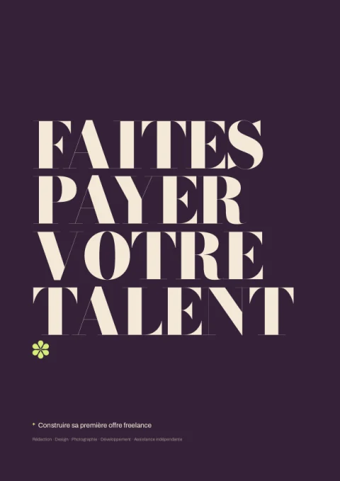 Ebook «&nbsp;Faites payer votre talent&nbsp;»